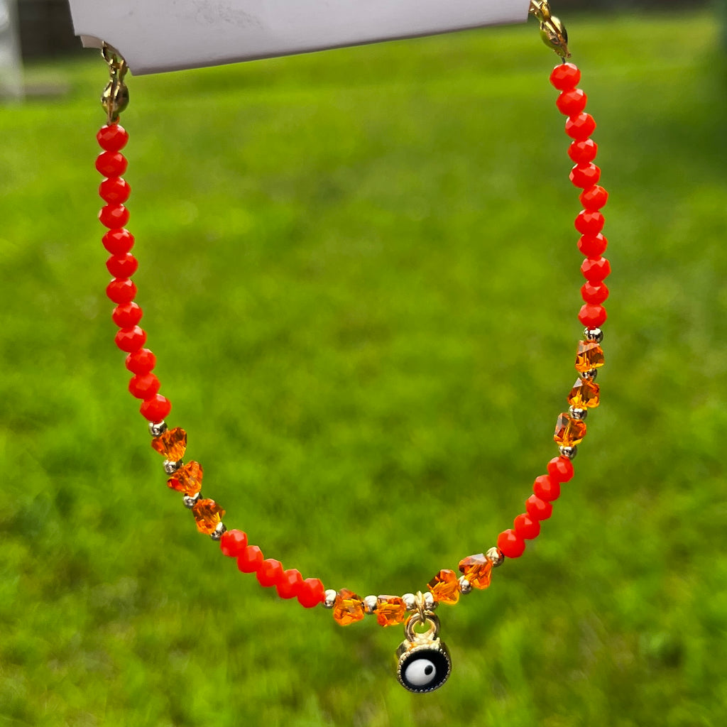 Crystal Chain Bracelet | Evil Eye Charm Gift | 8 Color Options