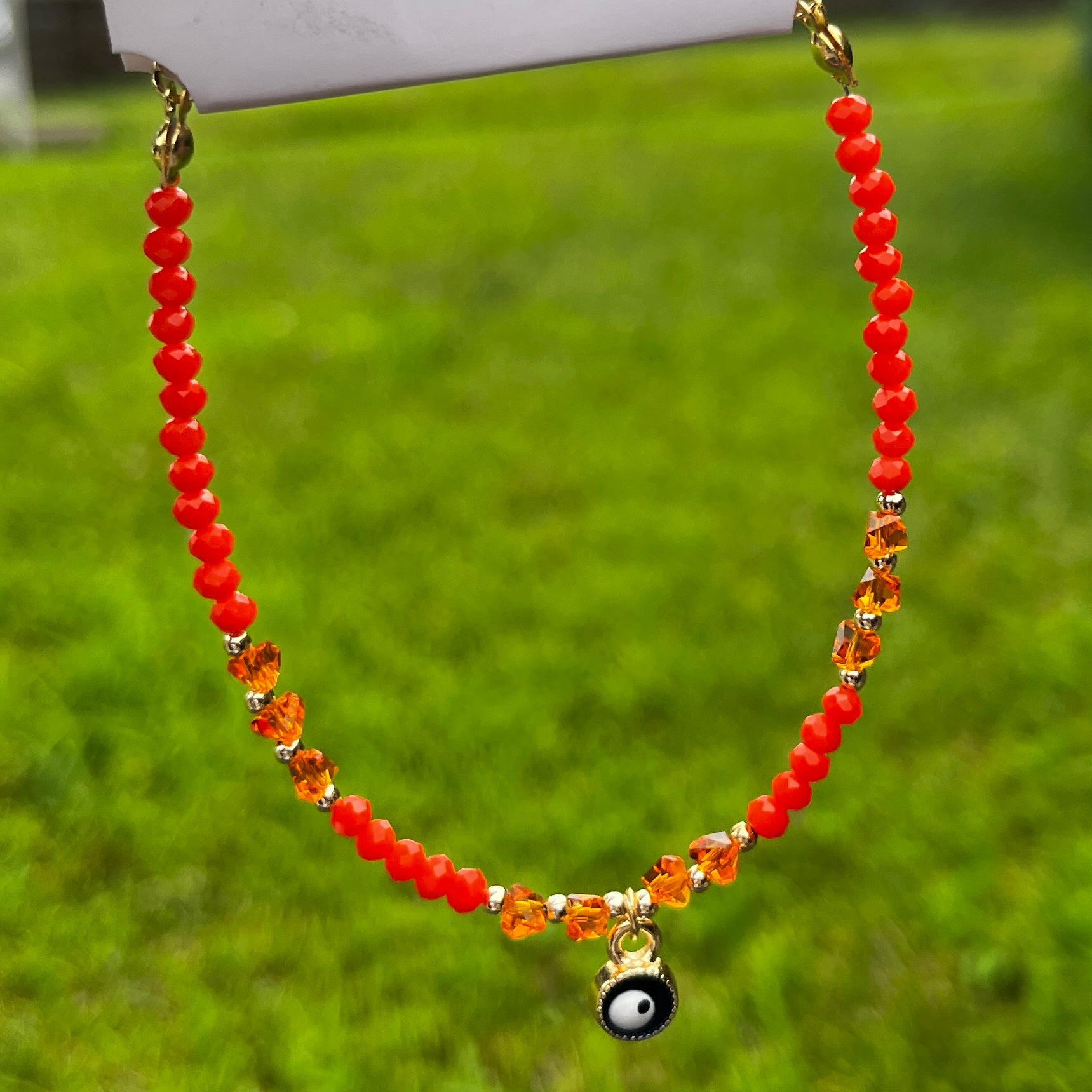 Crystal Chain Bracelet | Evil Eye Charm Gift | 8 Color Options