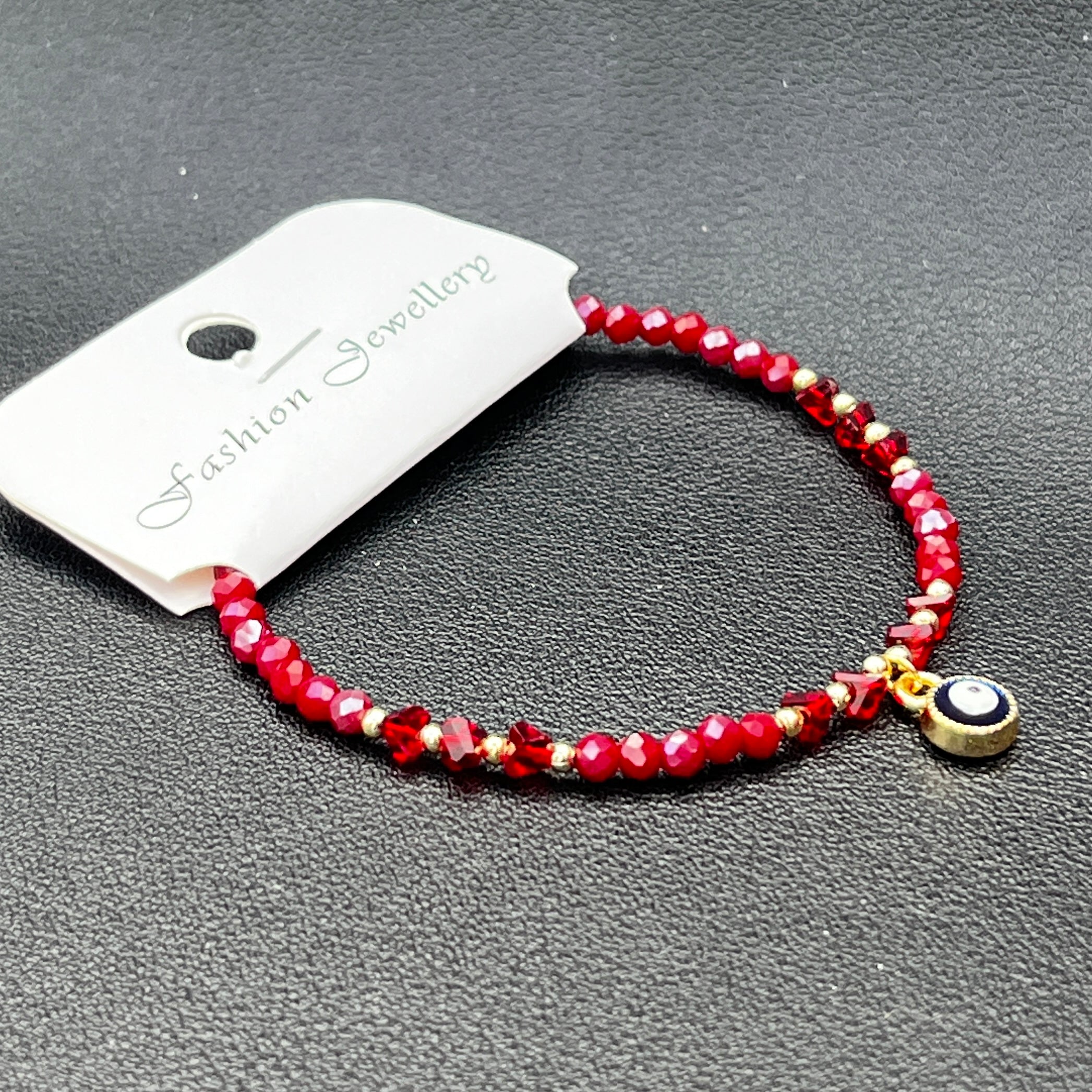 Crystal Chain Bracelet | Evil Eye Charm Gift | 8 Color Options