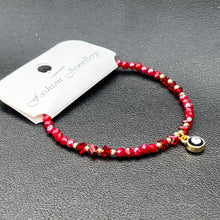 Load image into Gallery viewer, Crystal Bracelet | Evil Eye Charm Gift | 8 Color Options
