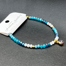 Load image into Gallery viewer, Crystal Bracelet | Evil Eye Charm Gift | 8 Color Options
