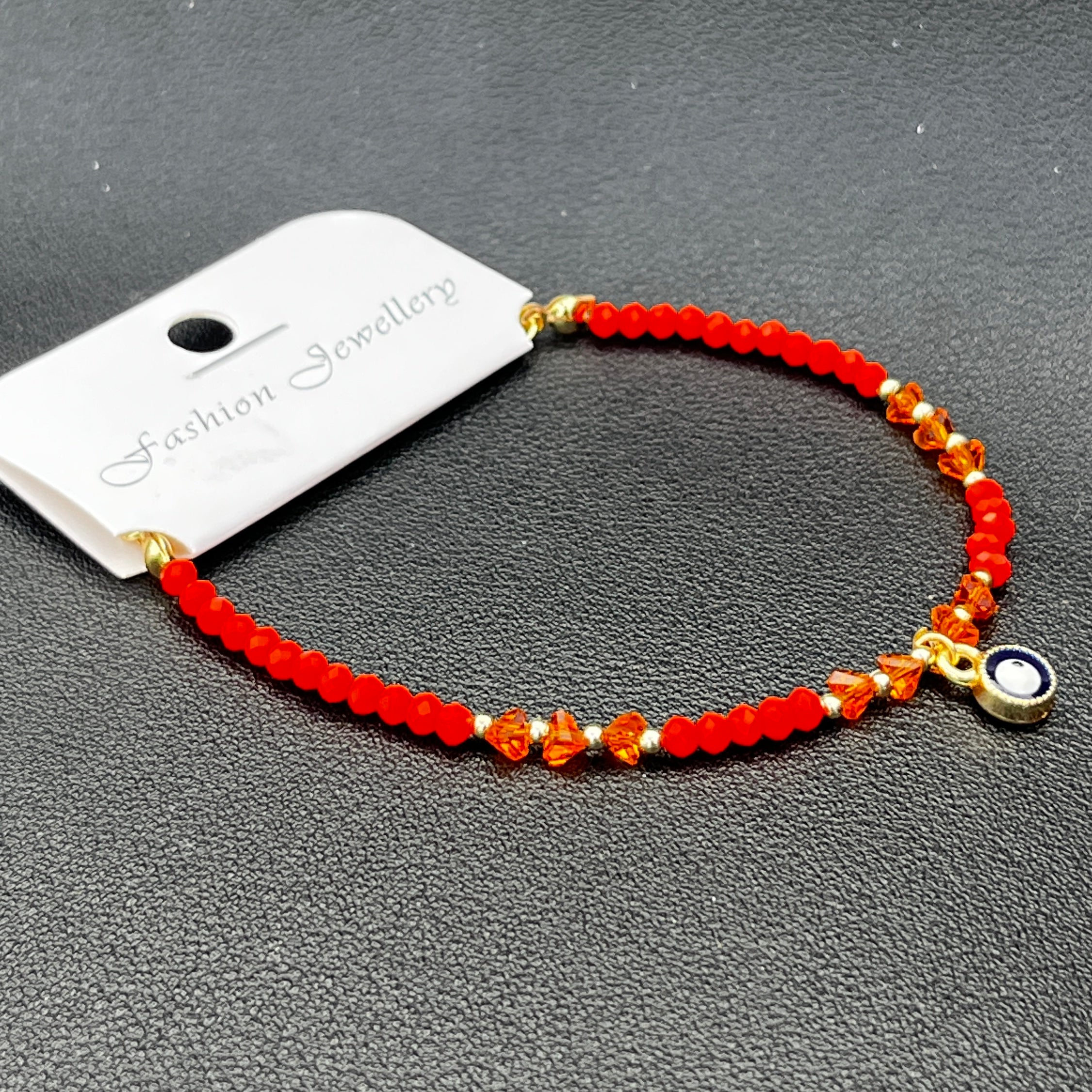 Crystal Chain Bracelet | Evil Eye Charm Gift | 8 Color Options