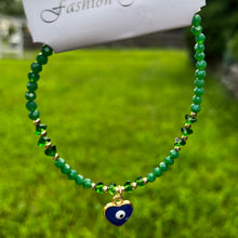 Load image into Gallery viewer, Crystal Bracelet | Heart Evil Eye Charm | 9 Color Options 
