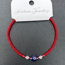 Load image into Gallery viewer, Crystal Bracelet | Beaded Evil Eye Charm | 7 Color Options 
