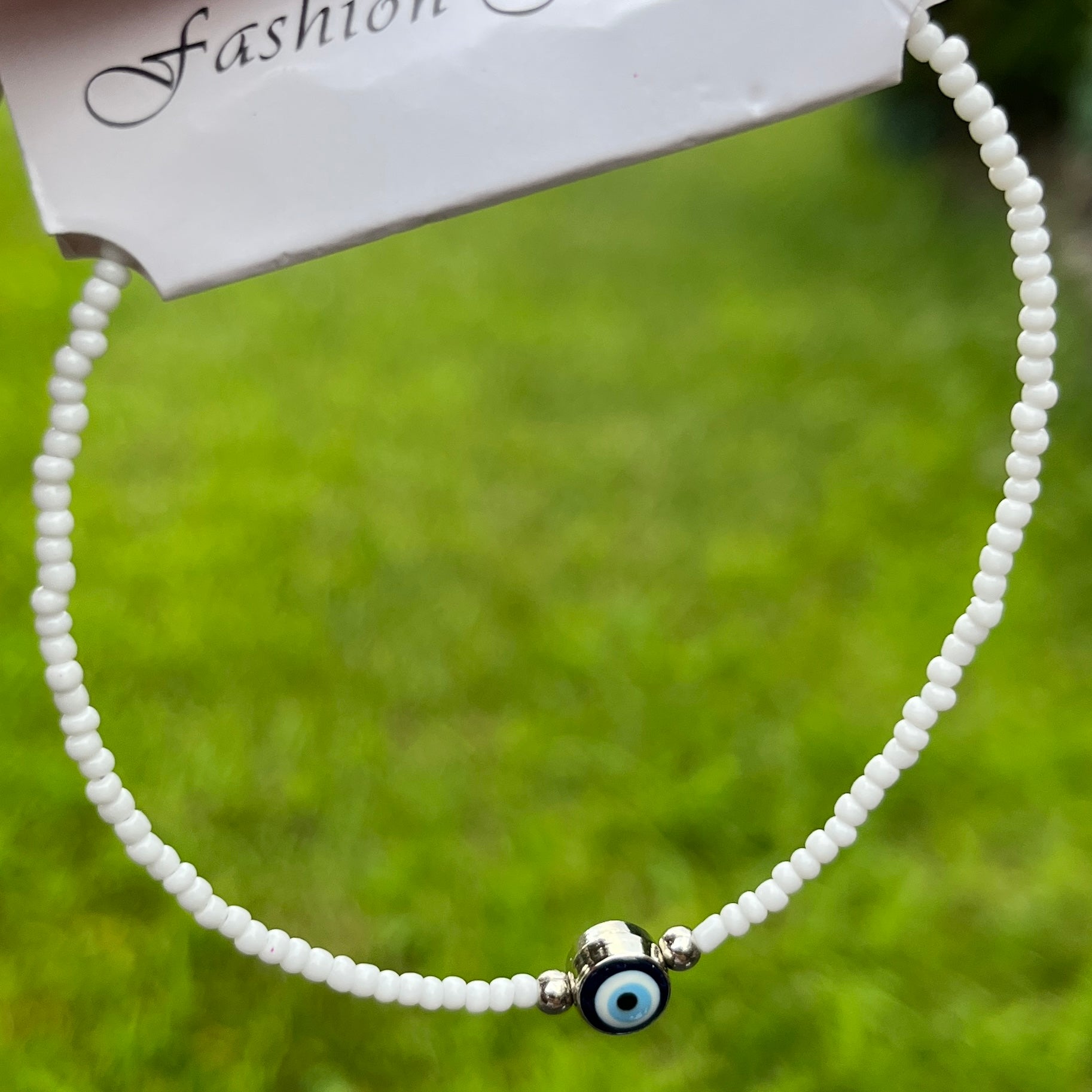 Crystal Bracelet | Beaded Evil Eye Charm | 7 Color Options 