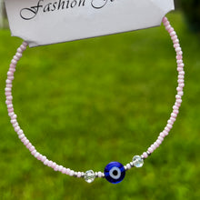 Load image into Gallery viewer, Crystal Bracelet | Beaded Evil Eye Charm | 7 Color Options 
