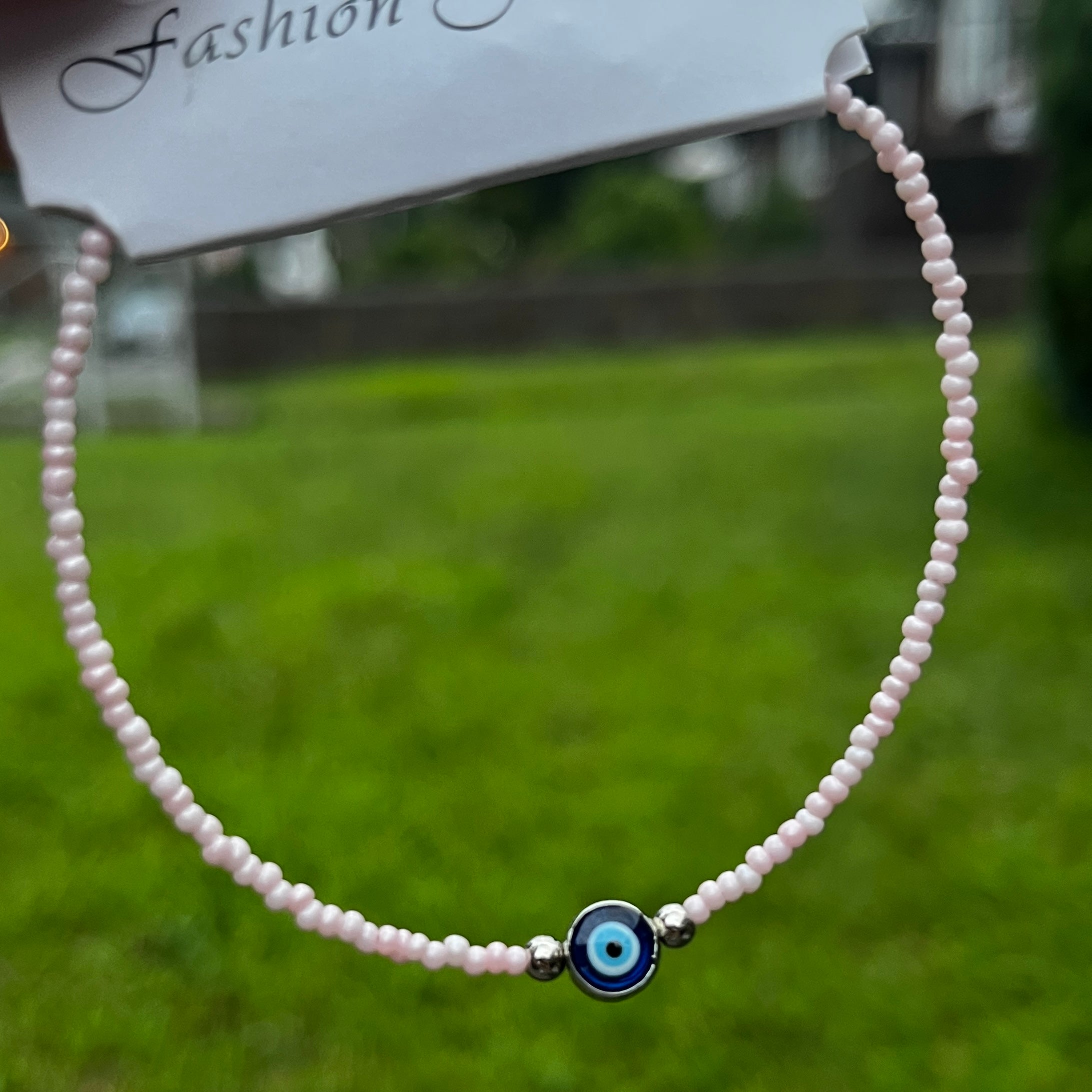 Crystal Bracelet | Beaded Evil Eye Charm | 7 Color Options 