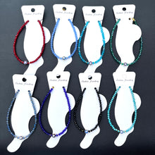 Load image into Gallery viewer, Handmade Evil Eye Anklet: Crystal Beads, Protective Charm
