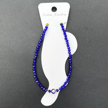 Load image into Gallery viewer, Handmade Evil Eye Anklet: Crystal Beads, Protective Charm
