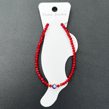 Load image into Gallery viewer, Handmade Evil Eye Anklet: Crystal Beads, Protective Charm
