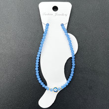 Load image into Gallery viewer, Handmade Evil Eye Anklet: Crystal Beads, Protective Charm
