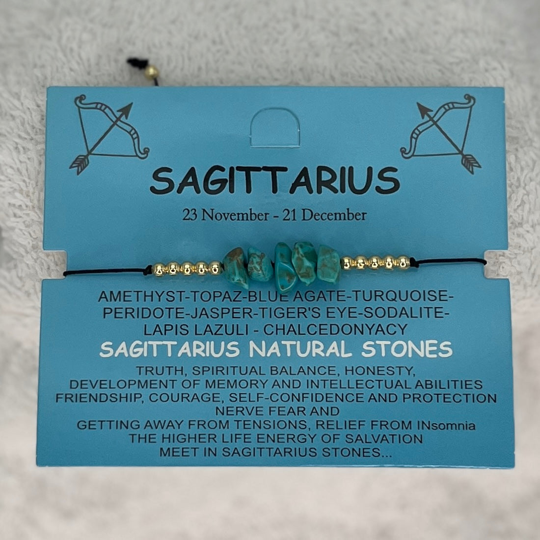 12 Piece Zodiac Sign Natural Stone Bracelet Set –