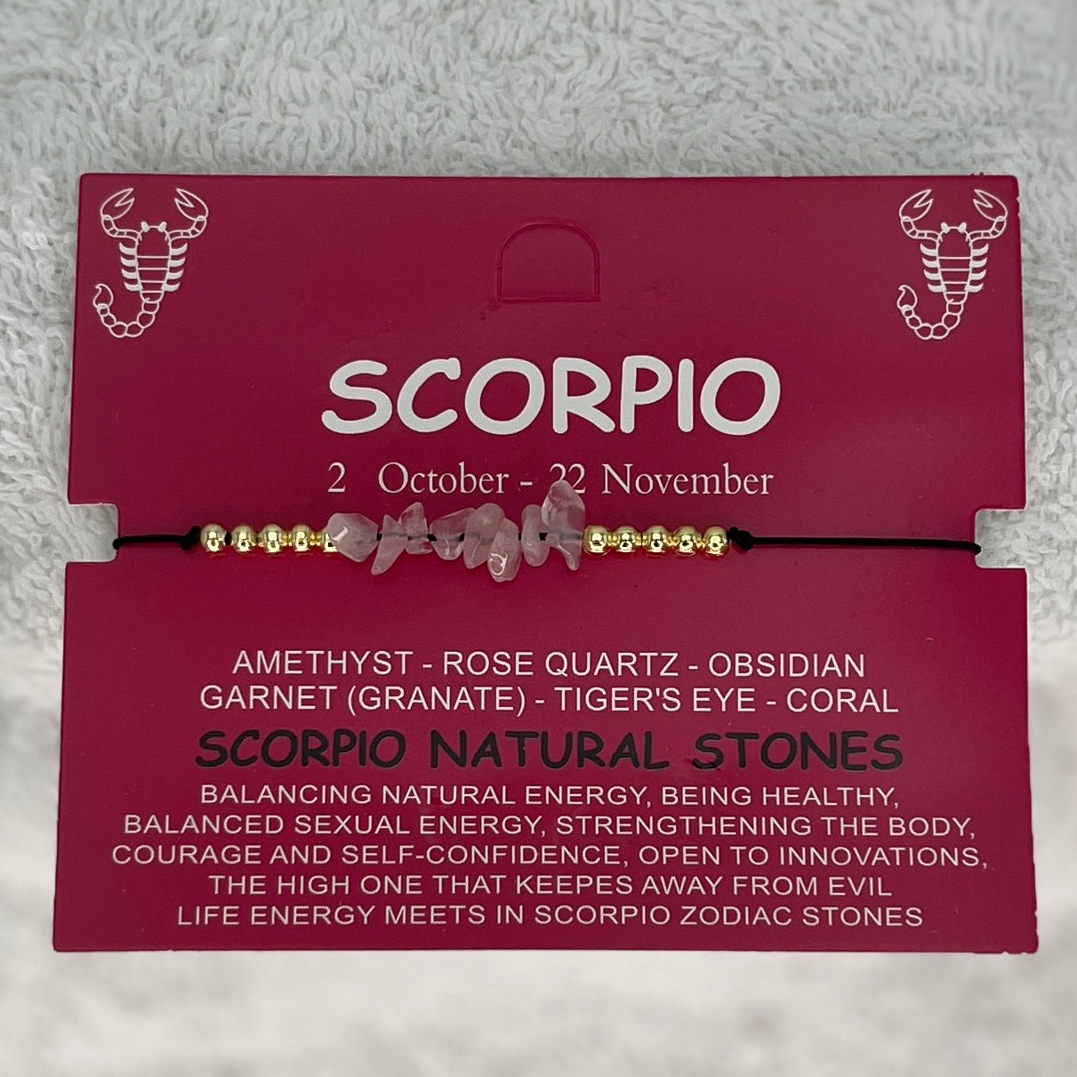 12 Piece Zodiac Sign Natural Stone Bracelet Set –