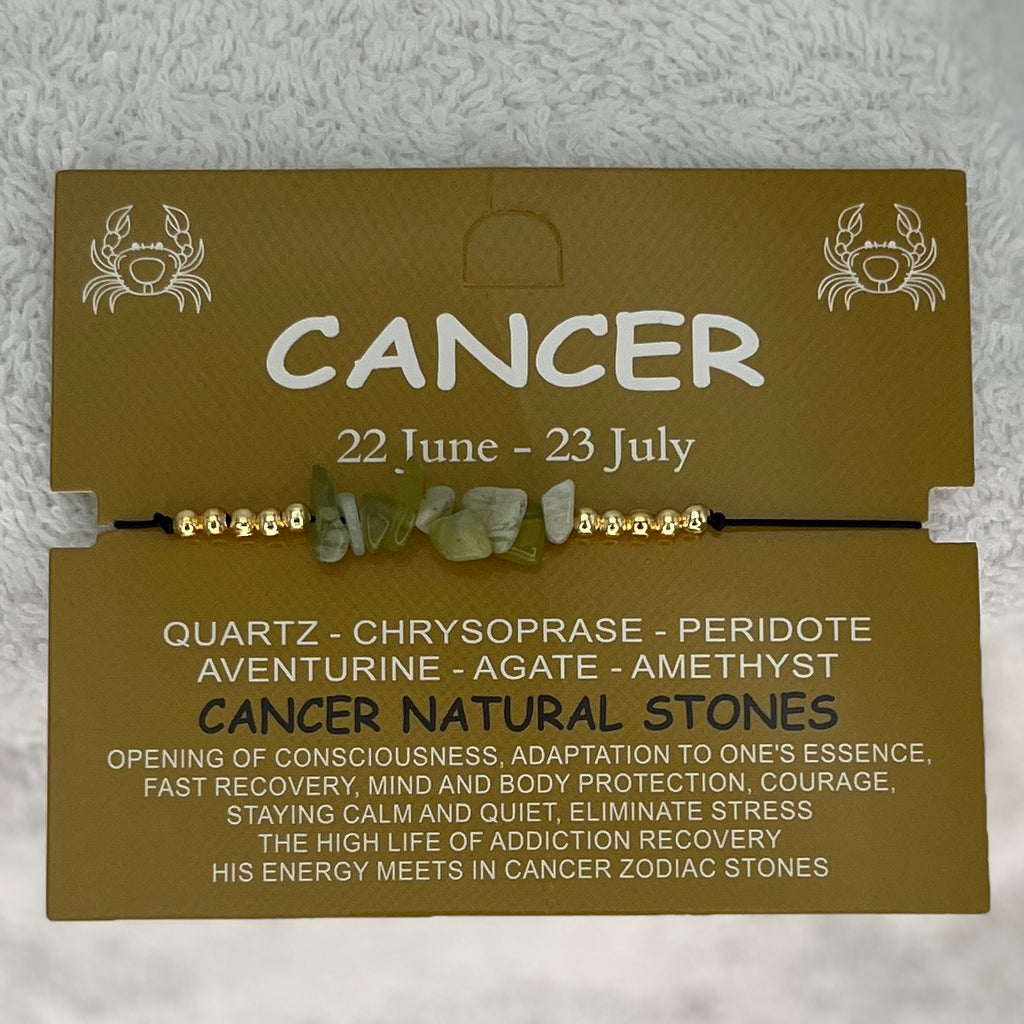 12 Piece Zodiac Sign Natural Stone Bracelet Set –