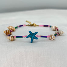 Load image into Gallery viewer, Seashell Stoned Adjustable Beaded Anklet–Perfect for Beach 
