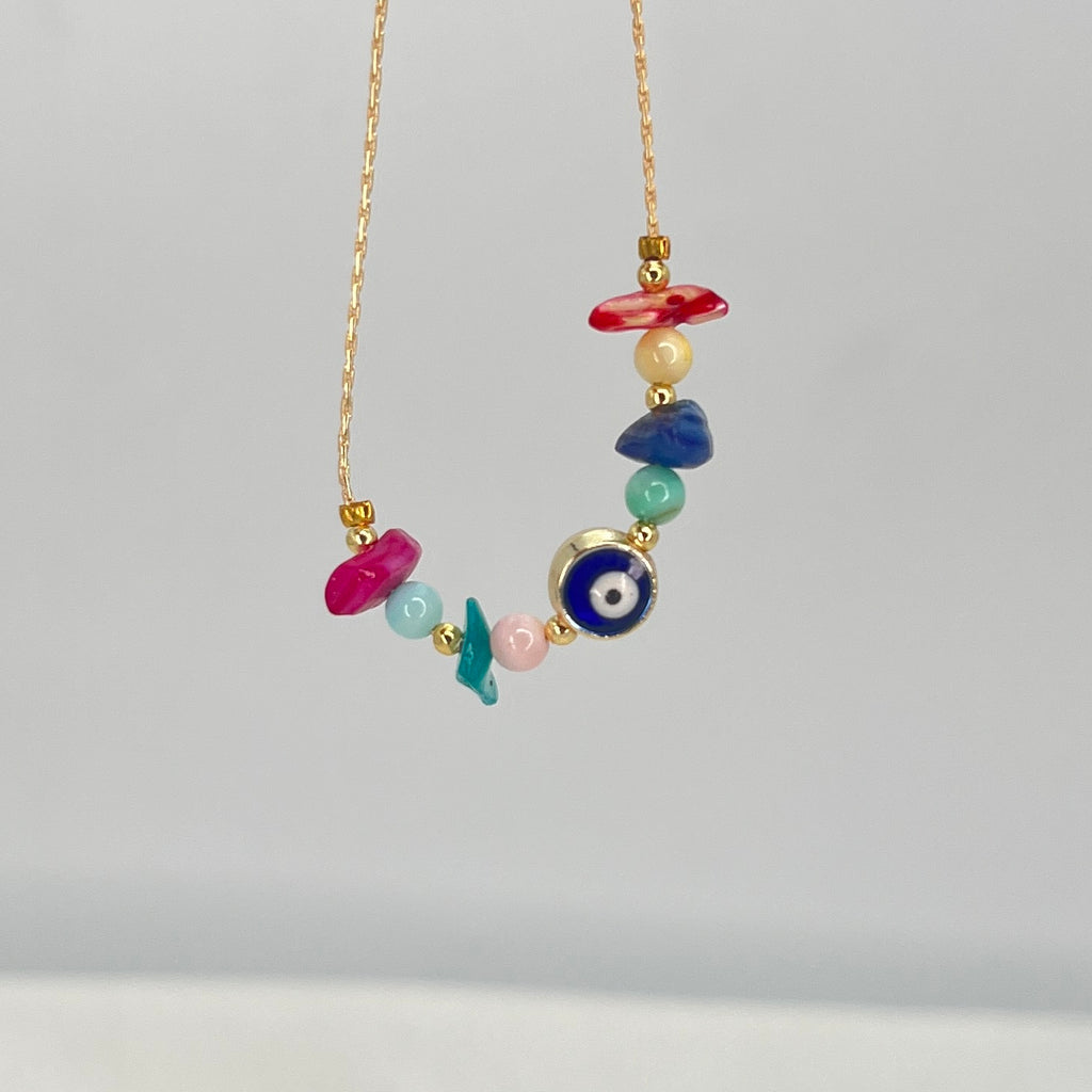 Lux Natural Stone Evil Eye Bracelet – Stylish and Protective