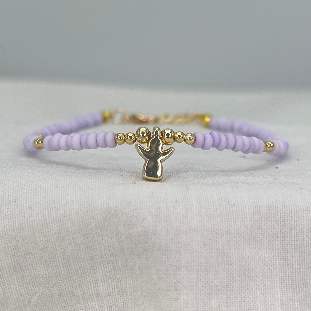 Angel Pendant Summer Beaded Anklet: Vibrant Beaded Anklet