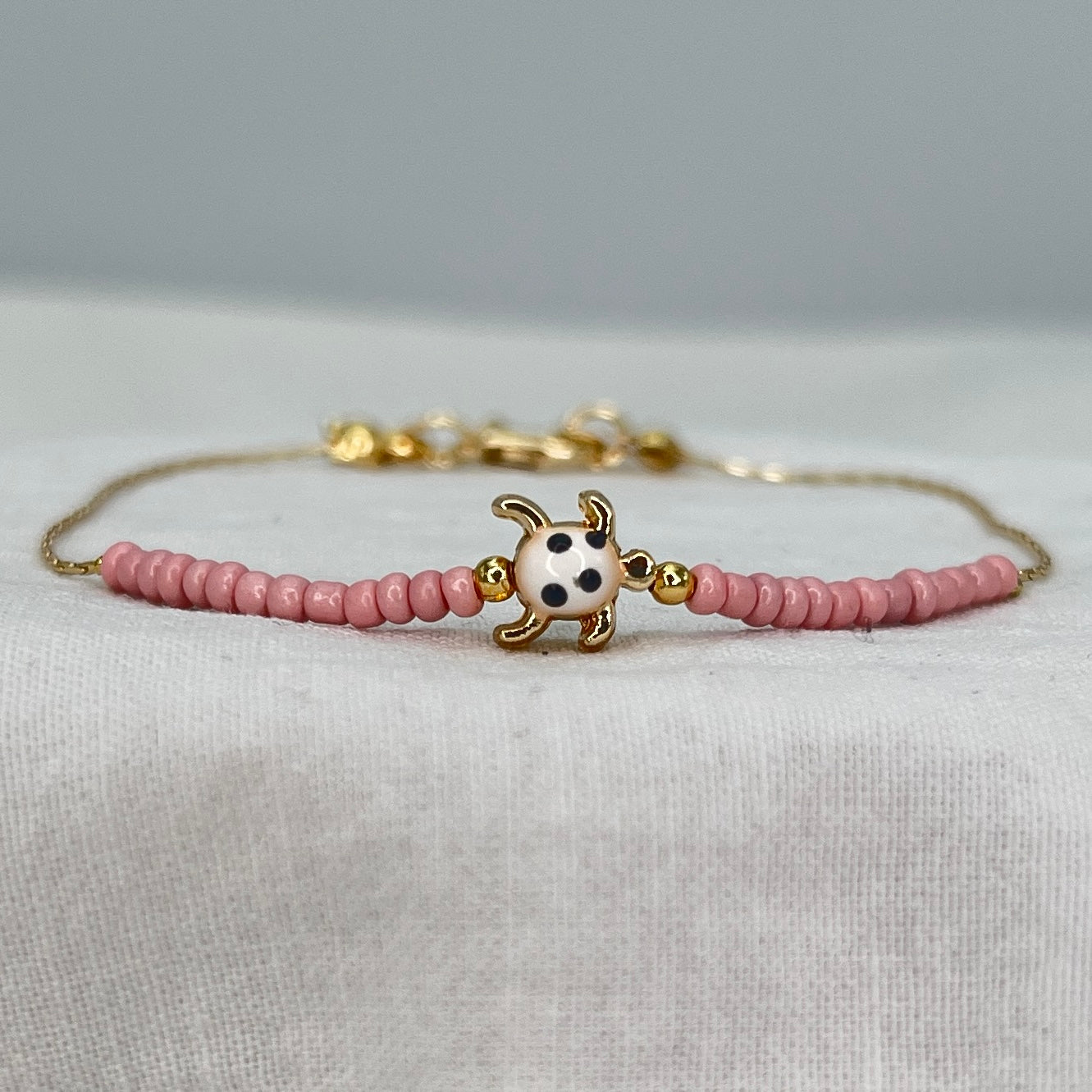 Turtle Bead Anklet: Thin Chain, Beach Style Foot Jewelry