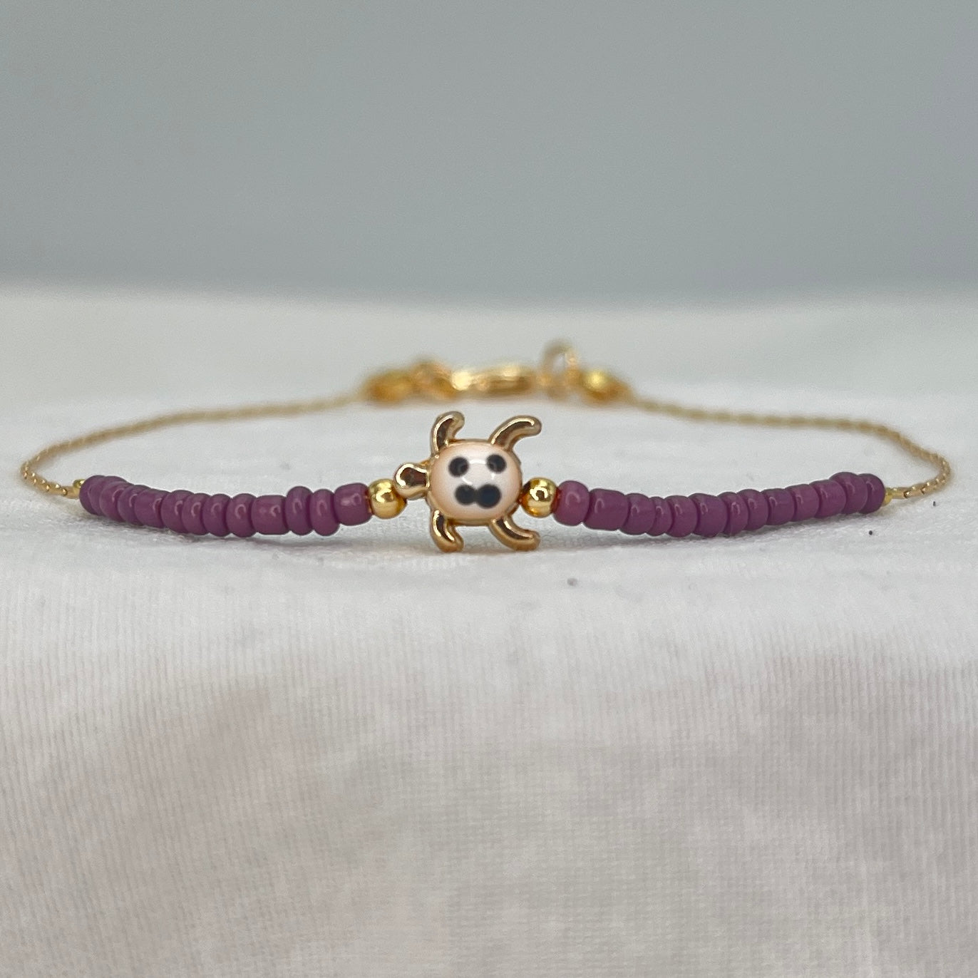 Turtle Bead Anklet: Thin Chain, Beach Style Foot Jewelry