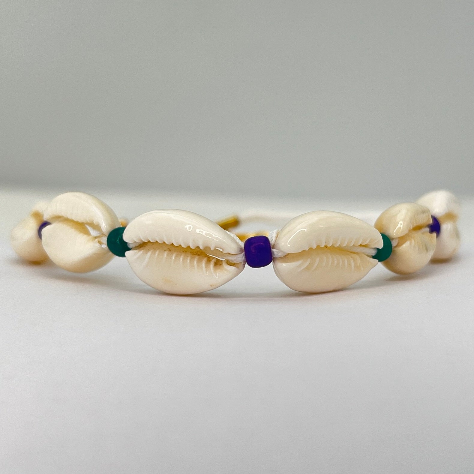 Rainbow Beaded  Seashell Beaded Adjustable Anklet, for Her 