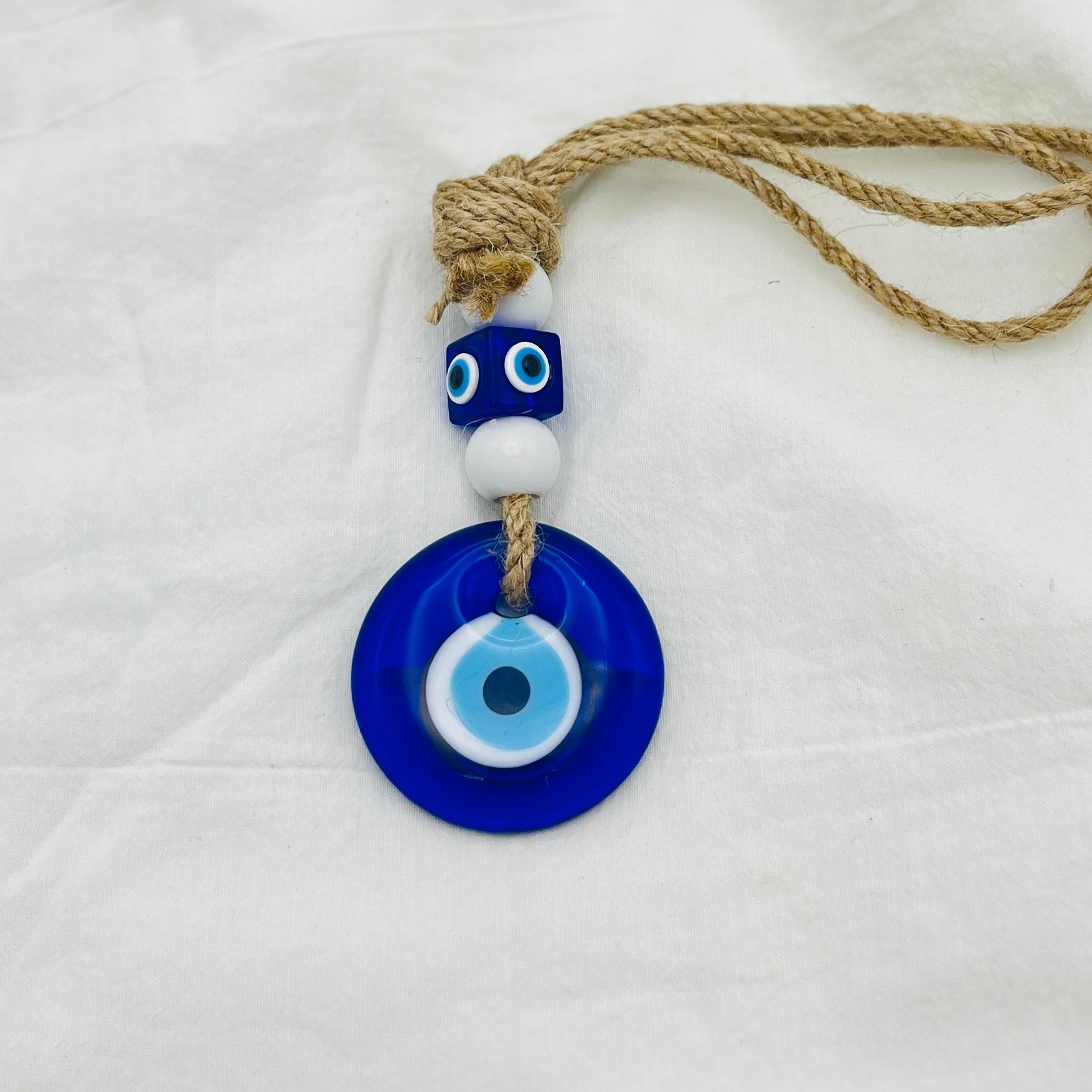 Classic Evil Eye Wall Decor: Handmade Glass, Elegant Protect