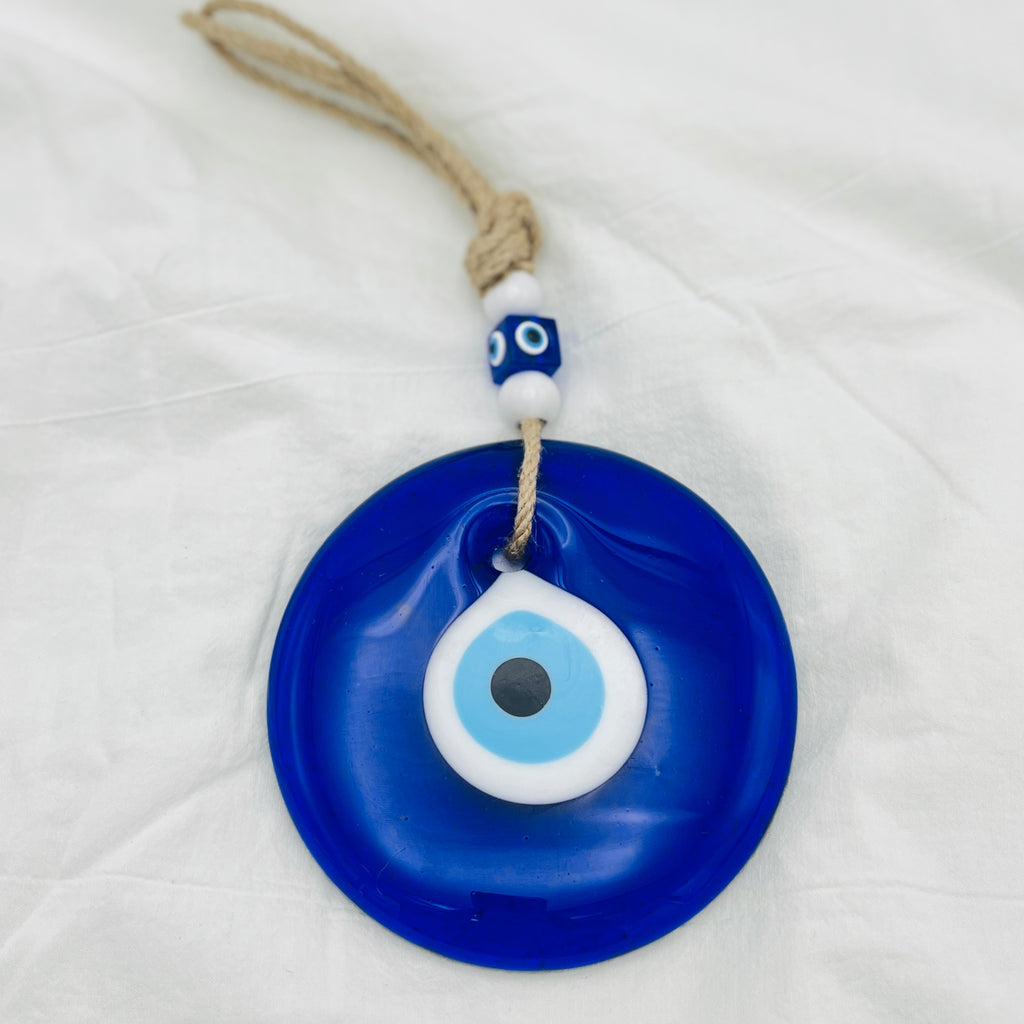 Classic Evil Eye Wall Decor: Handmade Glass, Elegant Protect