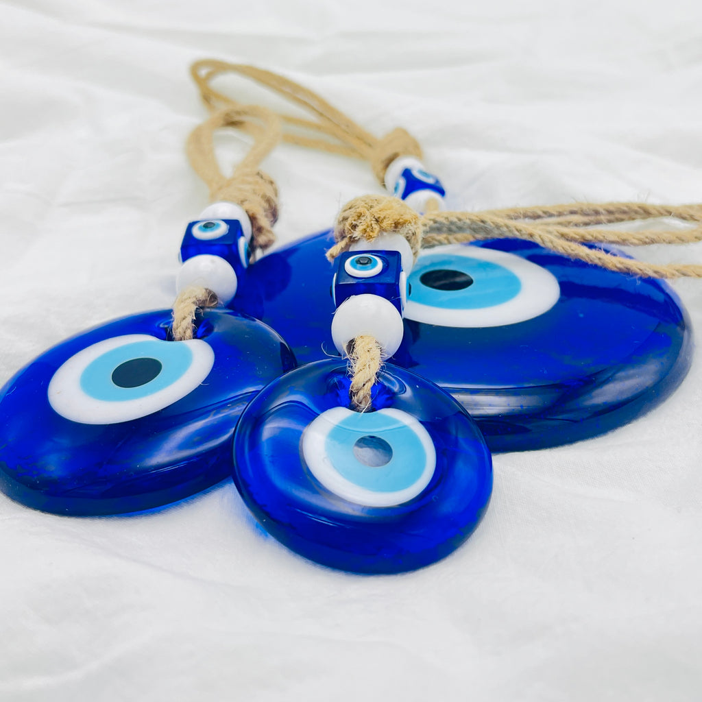 Classic Evil Eye Wall Decor: Handmade Glass, Elegant Protect