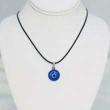 Load image into Gallery viewer, Adjustable Evil Eye Necklace Navy Glass Pendant - Protection
