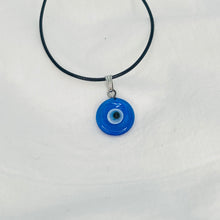 Load image into Gallery viewer, Adjustable Evil Eye Necklace Navy Glass Pendant - Protection
