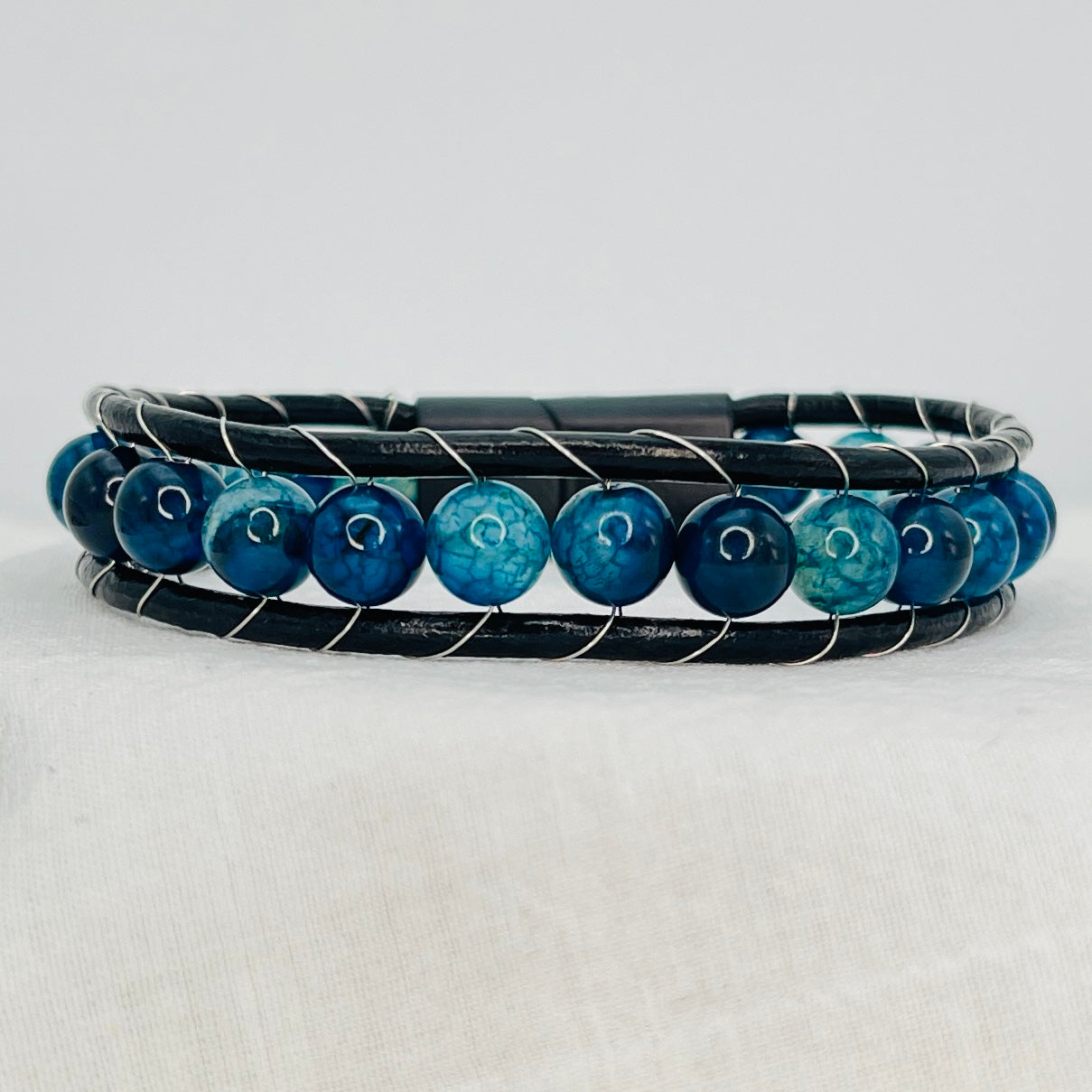 Handcrafted Natural Stone Leather Bracelets from Turkey 