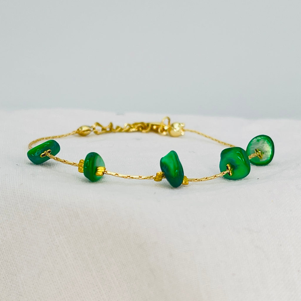 Adjustable Natural Stone Chain Bracelet – Timeless Elegance 