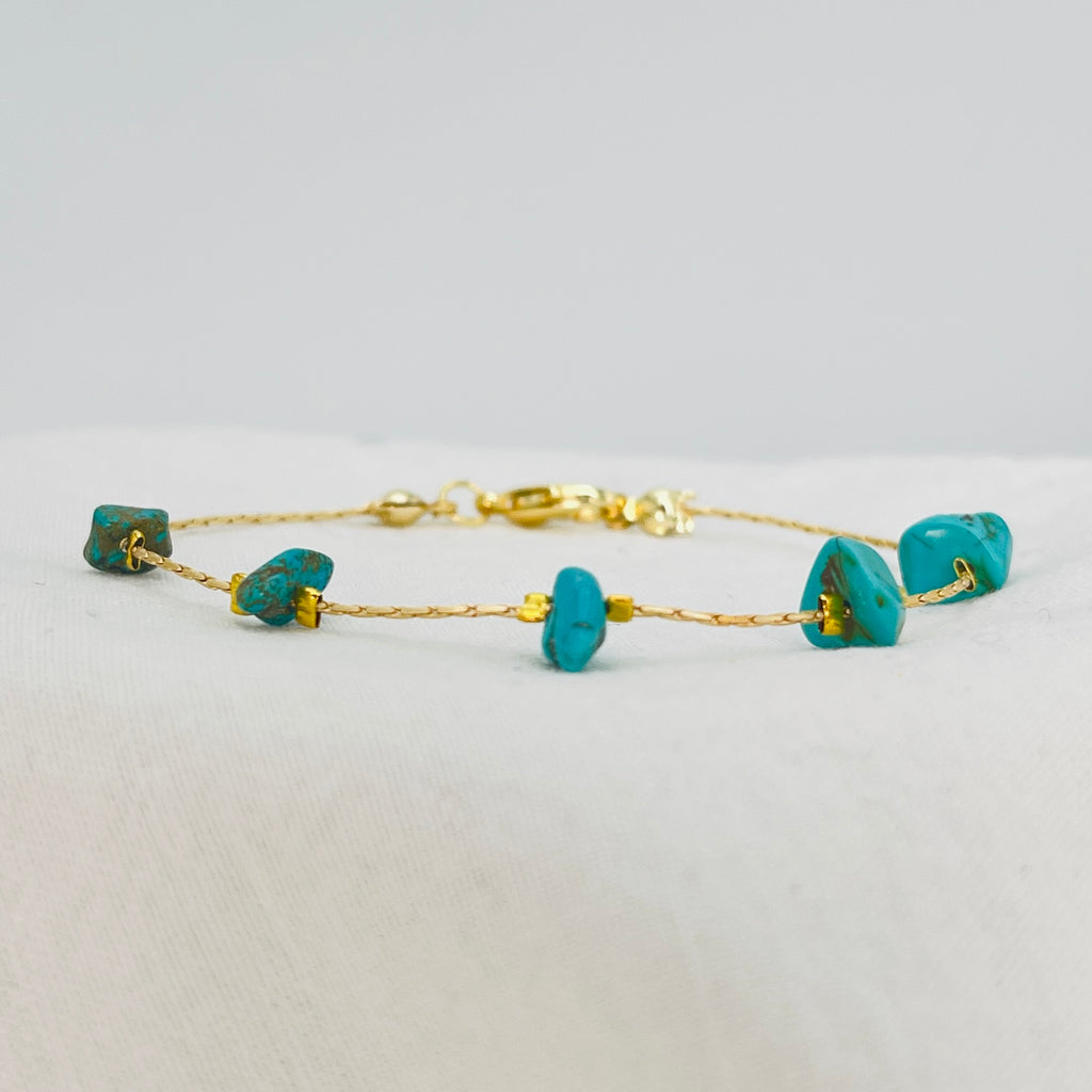 Adjustable Natural Stone Chain Bracelet – Elegant/ Versatile