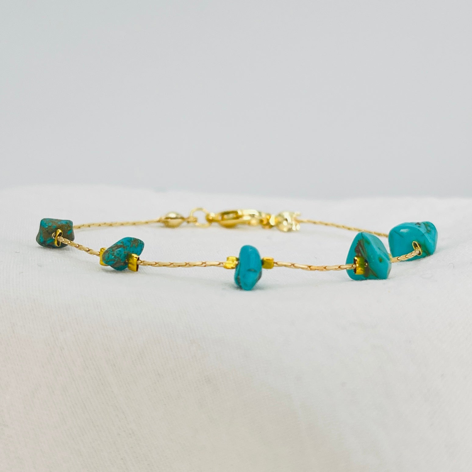 Adjustable Natural Stone Chain Bracelet – Elegant/ Versatile