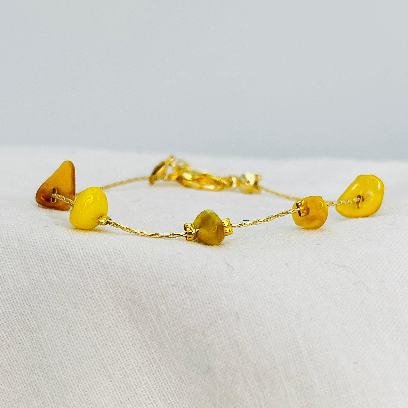 Natural Stone Adjustable Chain Bracelet – Chic & Perfect 