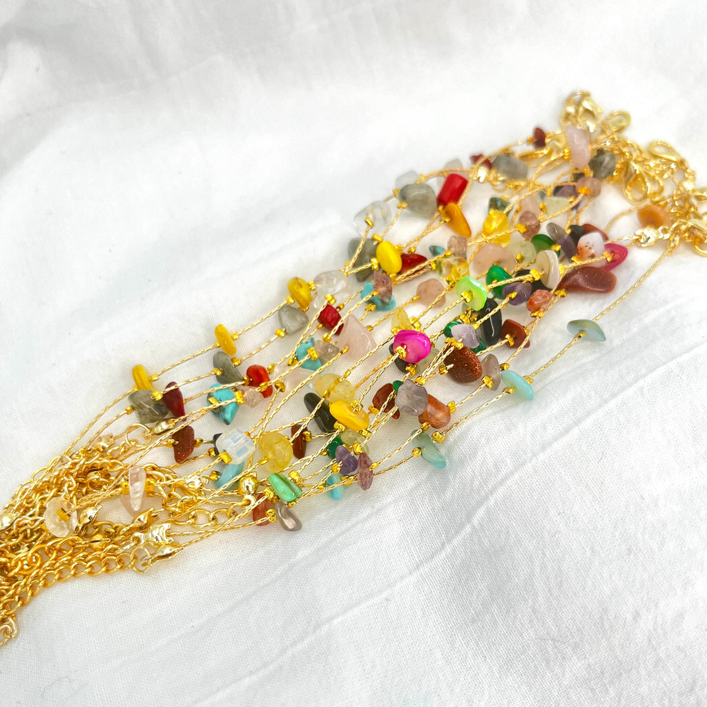 Natural Stone Adjustable Chain Bracelet – Chic & Perfect 