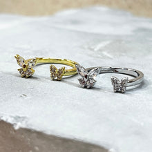 Load image into Gallery viewer, Double Butterfly Ring, Adjustable, Trendy, Holiday Gift 
