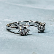 Load image into Gallery viewer, Double Butterfly Ring, Adjustable, Trendy, Holiday Gift 
