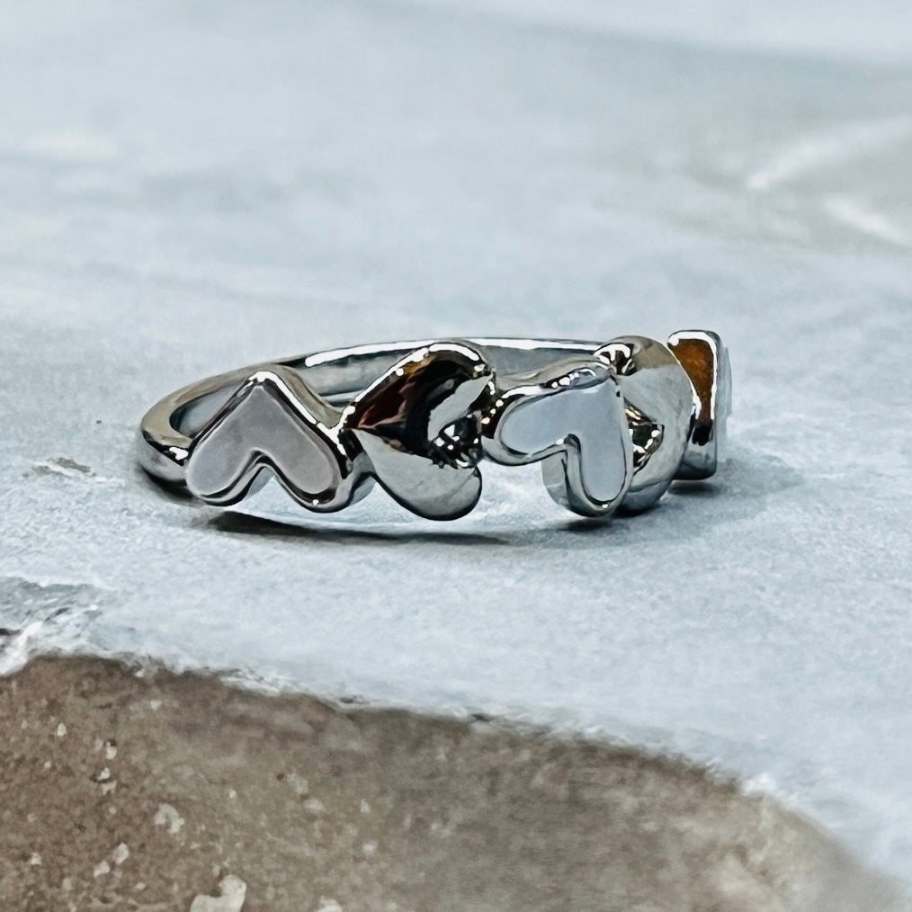 Adjustable Multiple Heart Ring, Elegant and Charming Design
