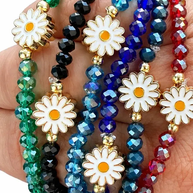 Kids Flower Charm Bracelet – Assorted Mix 10 PCS