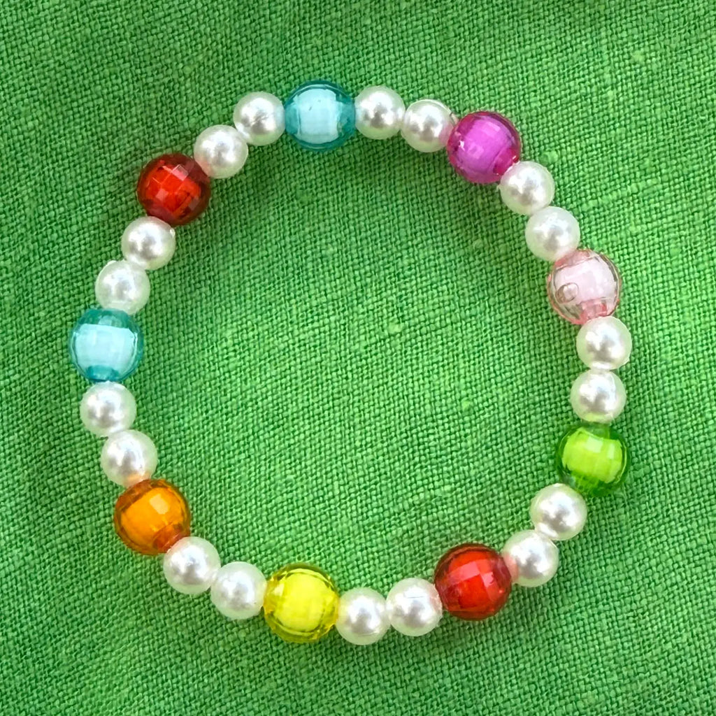 Kids Pearl Color Bead Bracelet Set of 10 – Assorted Mix