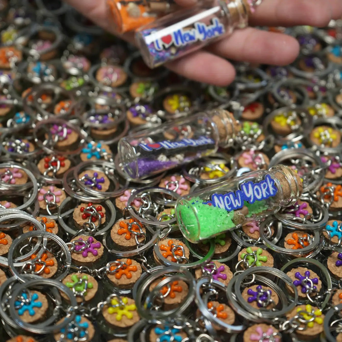 Captivating Miniature Bottles - Colorful New York Keychains 500 PC