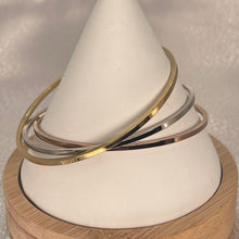 Load image into Gallery viewer, Stainless Steel Bangle Set – Gold, Silver &amp; Rose (3pcs)
