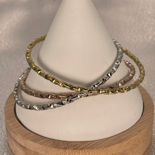 Load image into Gallery viewer, Stainless Steel Bangle Set – Braided Trio in 3 Colors
