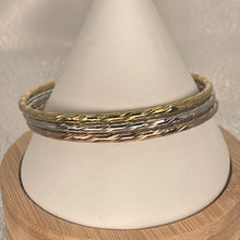Load image into Gallery viewer, Stainless Steel Bangle Set – Ripple Texture Trio (3pcs)
