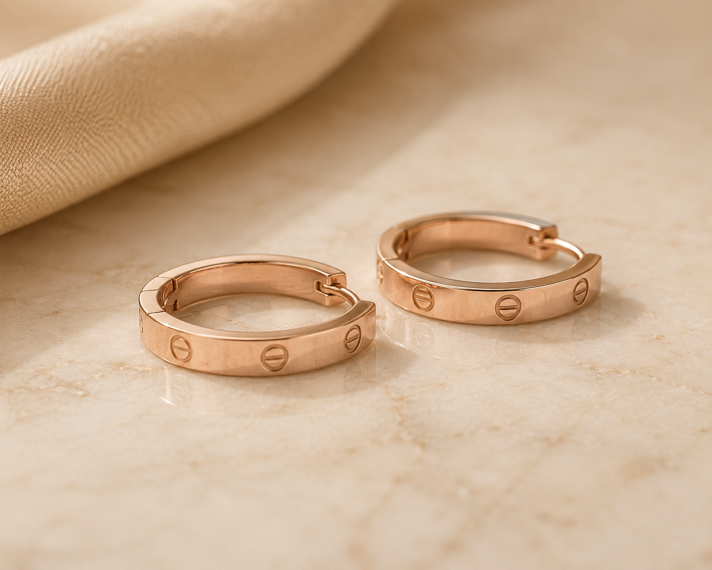 4mm - LOVE Inspired Screw Hoop Earring – Stainless Steel
