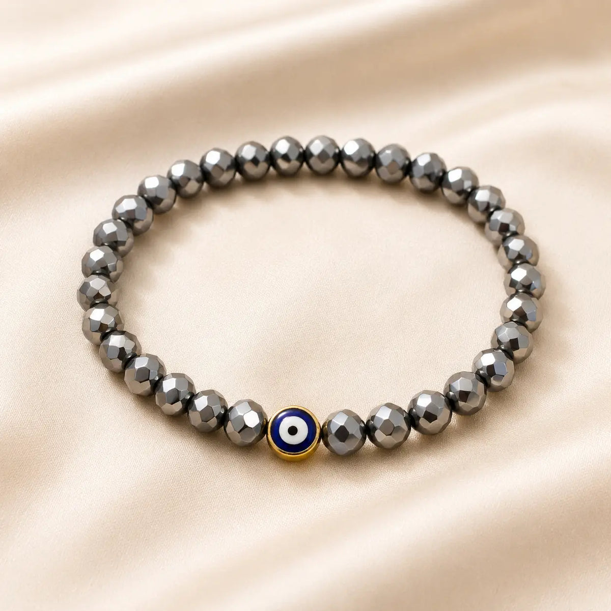 Stretchy Bracelet with Evil Eye | Crystal Stretchy Bracelet