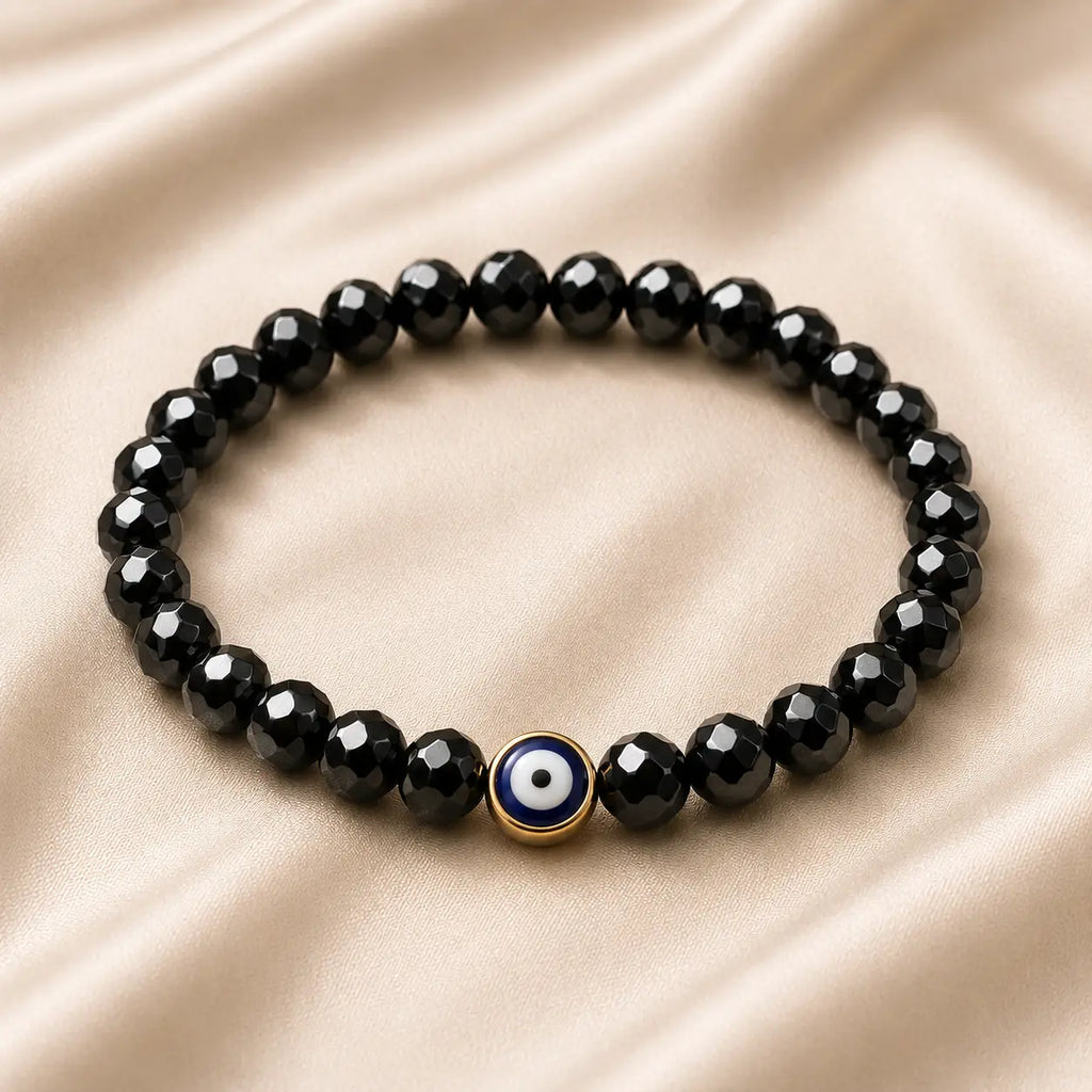 Stretchy Bracelet with Evil Eye | Crystal Stretchy Bracelet