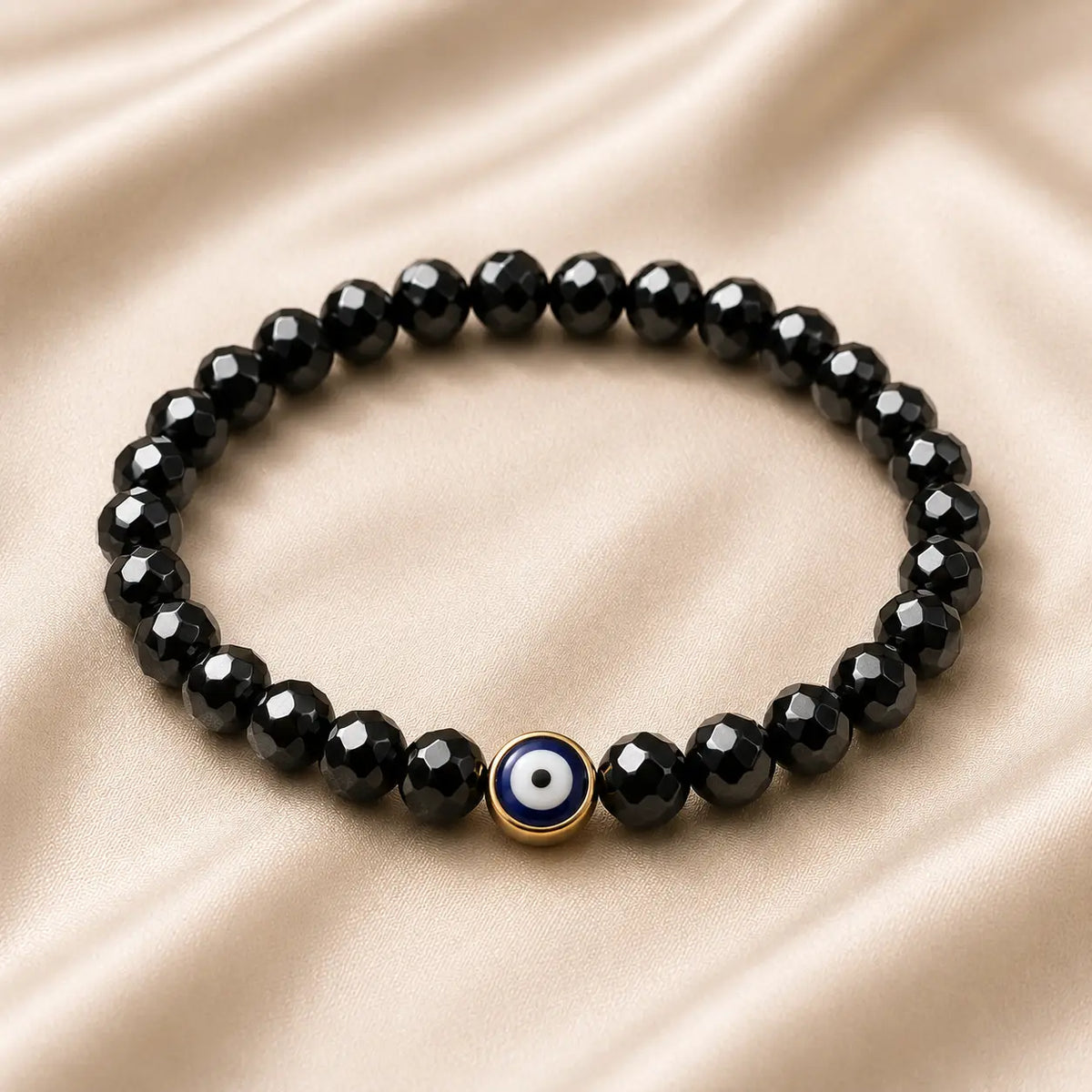 Stretchy Bracelet with Evil Eye | Crystal Stretchy Bracelet