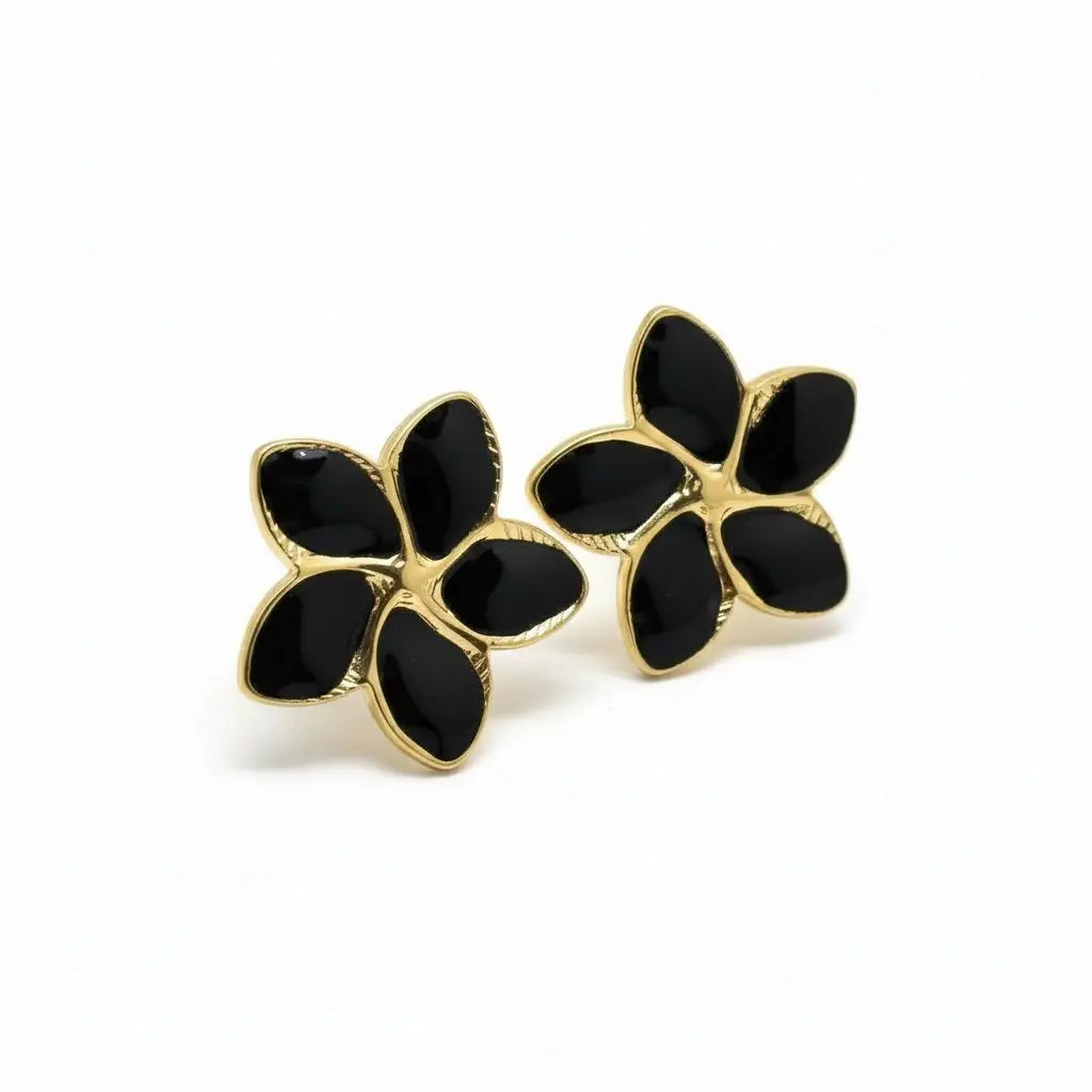 Enamel Flower Stud Earrings – 3 Colors