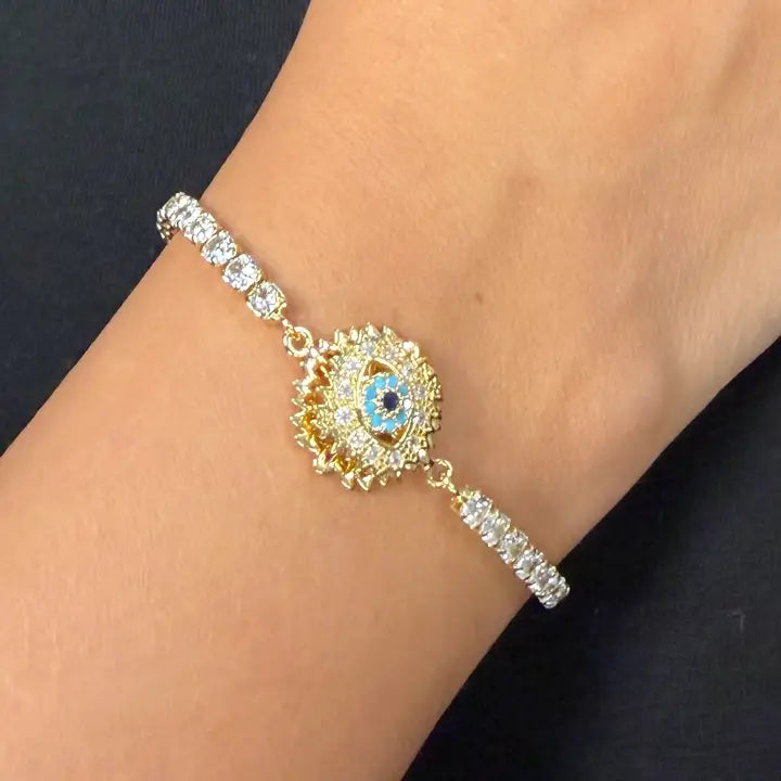 Fidget Spinner Bracelet – Rhinestone Rotating Anxiety Relief